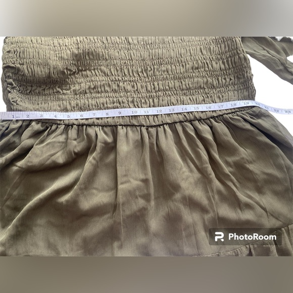 Old Navy Fit and flare long sleeve eyelet mini dress  2x Moss green - Picture 6 of 6